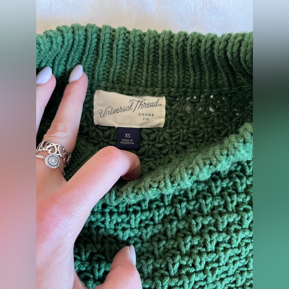 Target Universal Thread Green Sweater - image 2